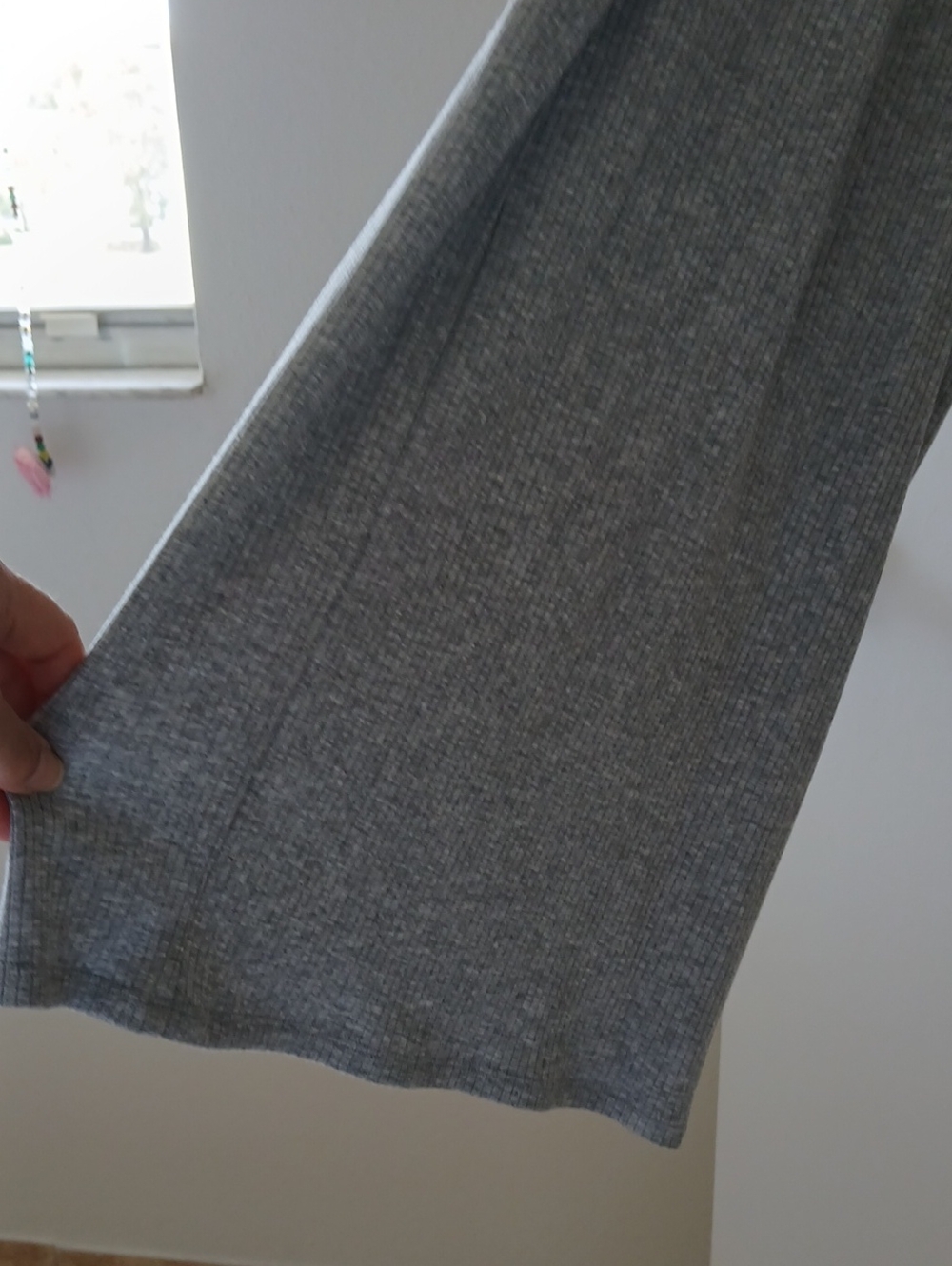 Splendid Gray Ribbed Drawstringwide Leg  Pants Nwt - Picture 2 of 6